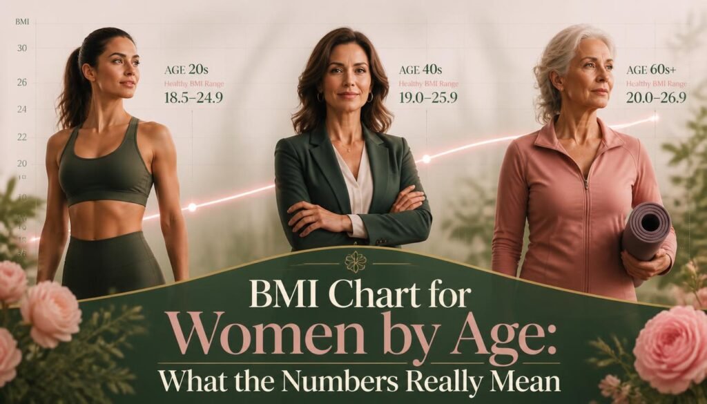  BMI chart for women by age