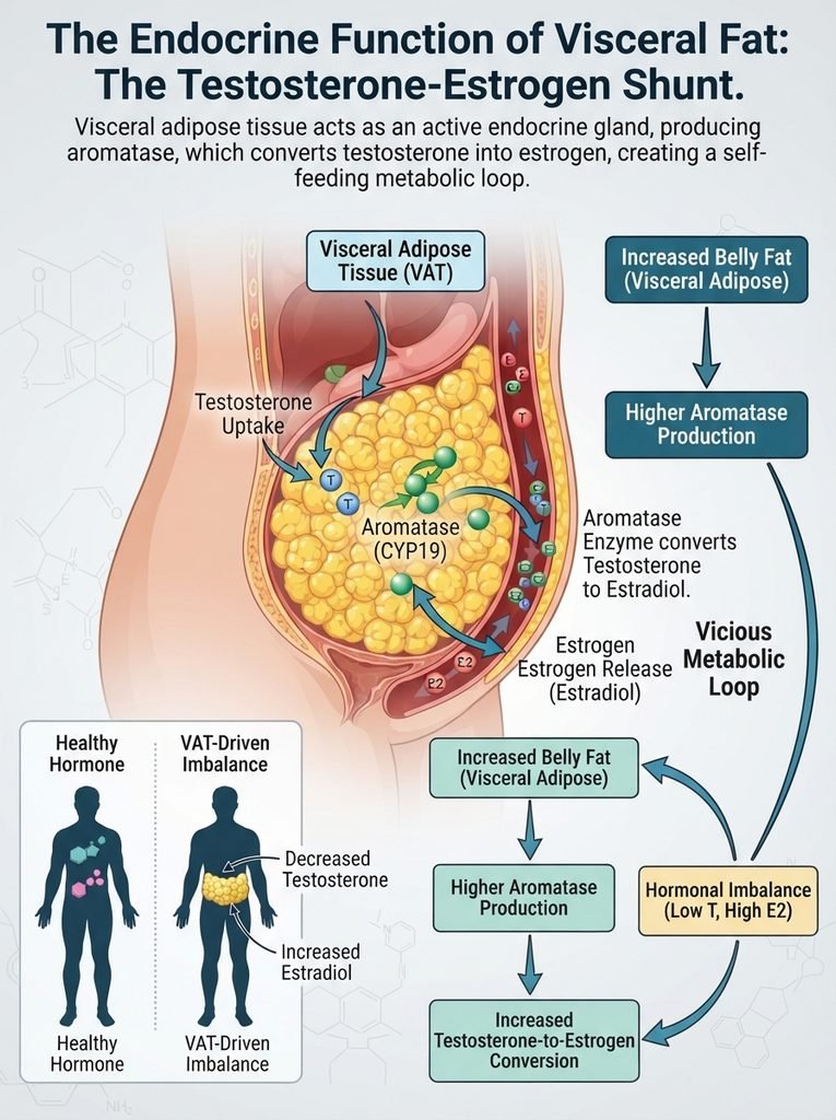 converting testosterone to estrogen in men